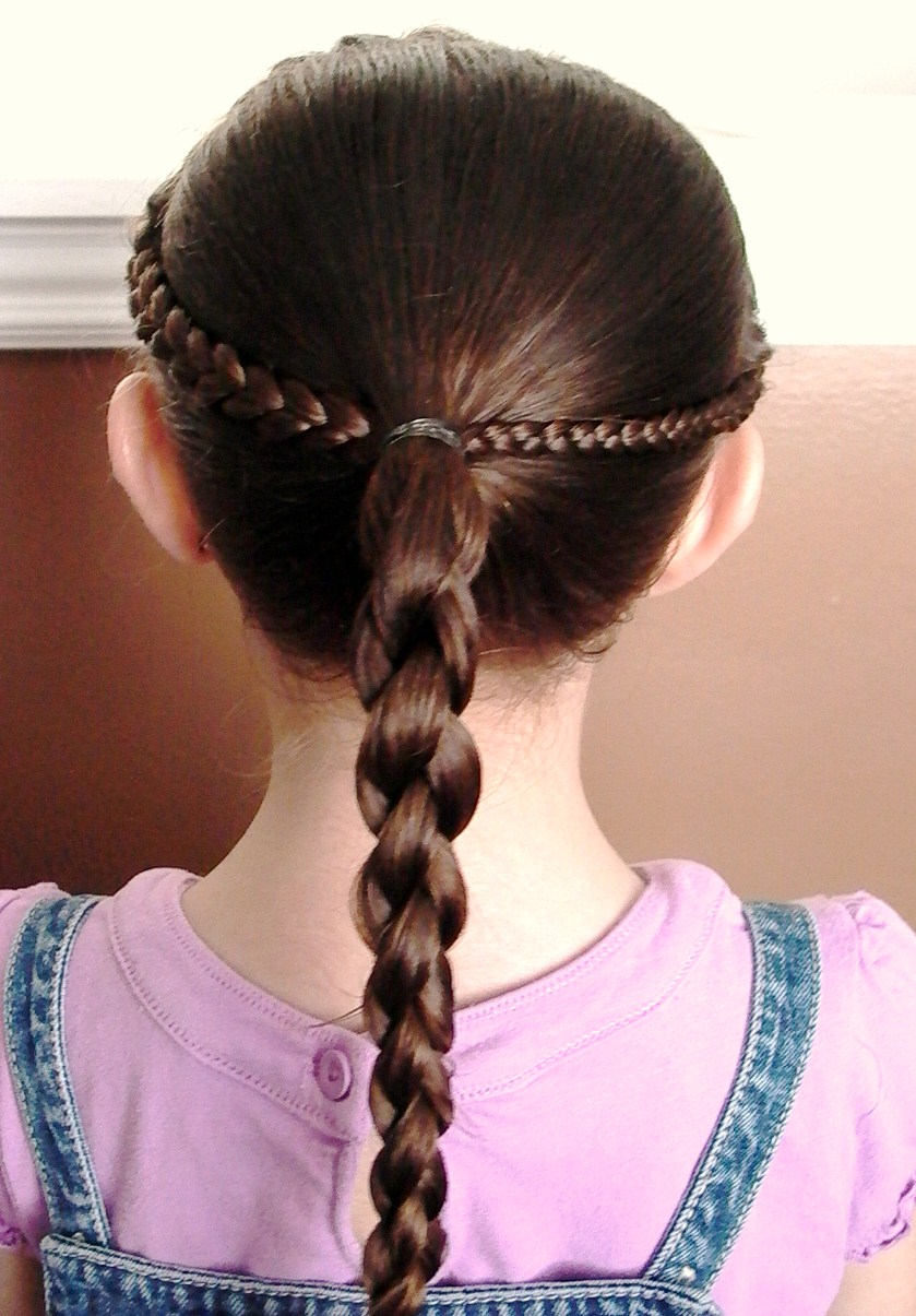 Little Girl’s Hairstyles — How to use a 4 strand braid ...