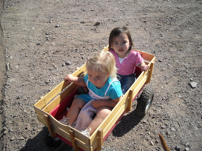 Daya and Shaylynn Enjoying a Wagon Ride