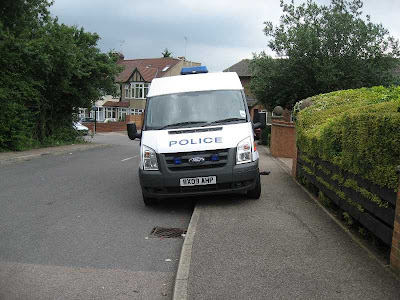 van parked on pavement