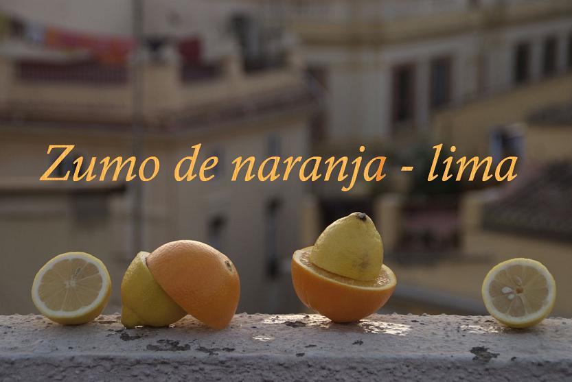Zumo de naranja-lima