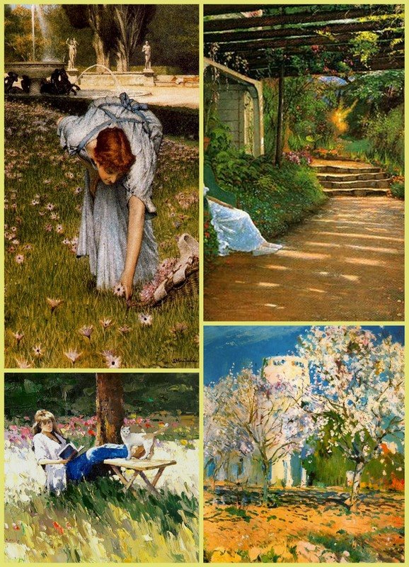 The spirit of spring, paintings