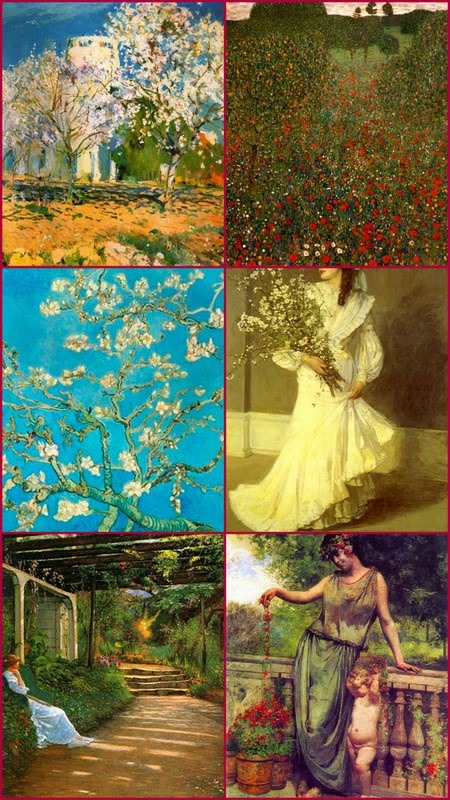 The spirit of spring, paintings