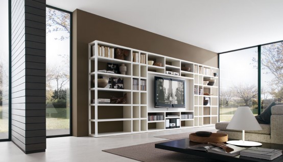 Future House Design Modern Living Room Wall Units For Book