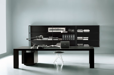 Contemporary Office Furniture Home on Ideas Contemporary Black And White Home Office Furniture Design