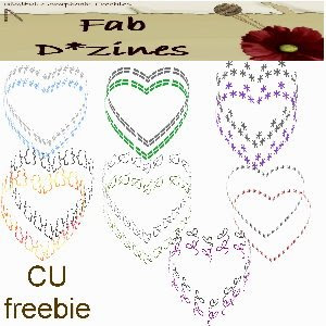 Valentine Embellishments - By: FabD*zines Open+hearts