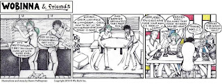 comic strip: WoBinna and Friends: Home Reno Finishing Touches, by Dawn Palfreyman, copyright Wo-Built Inc.