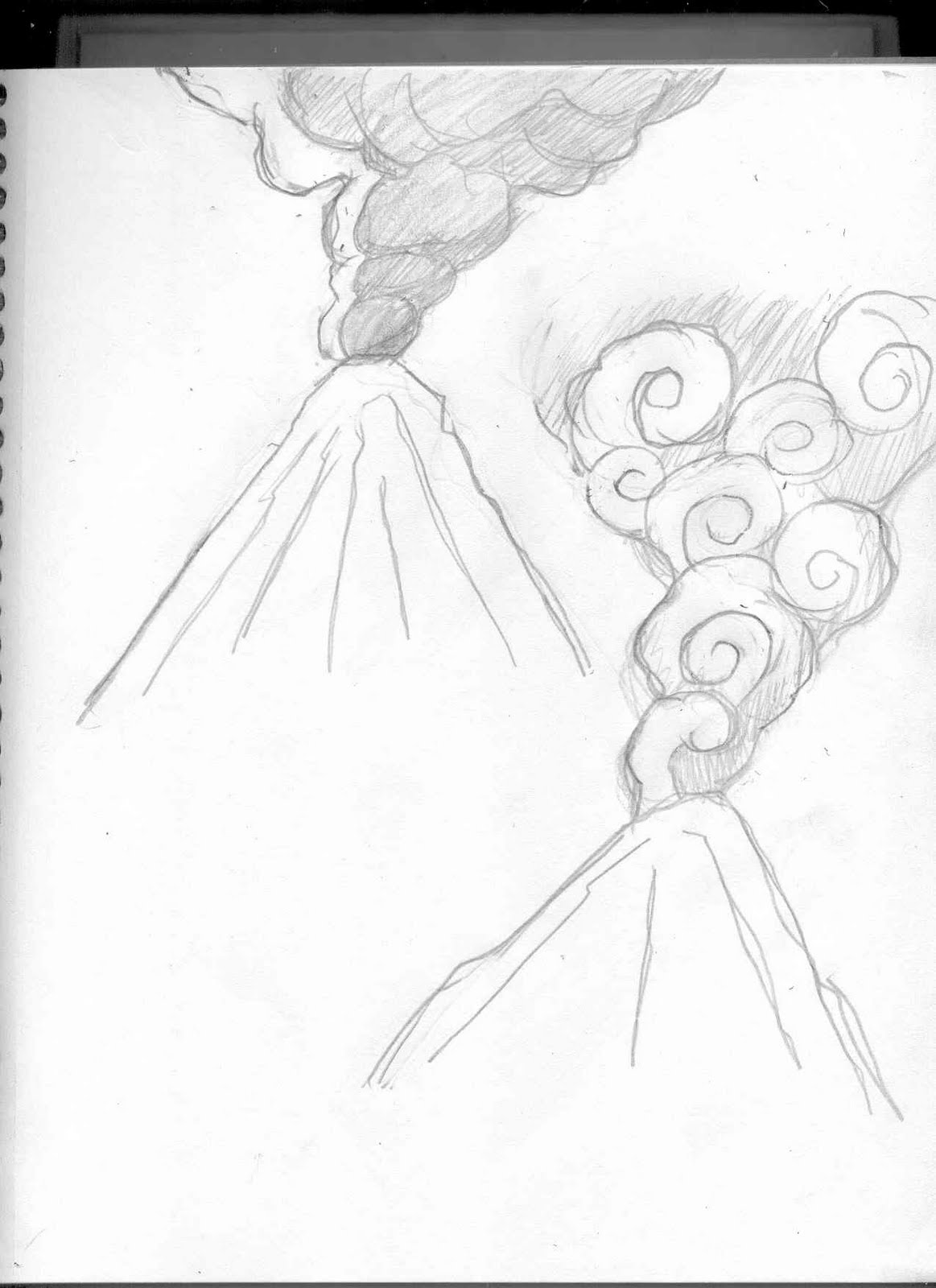 volcano sketches