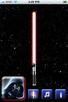 a red and white light saber