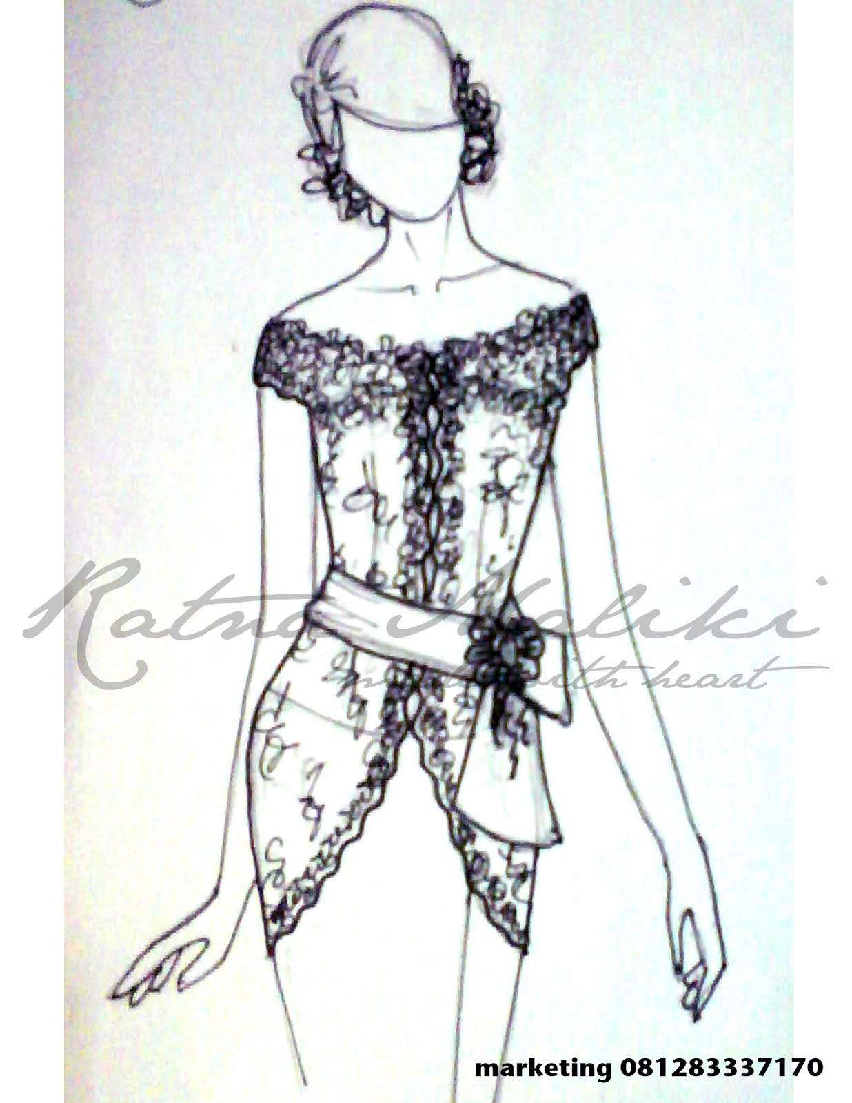 Kebaya Modern Lengan Pendek