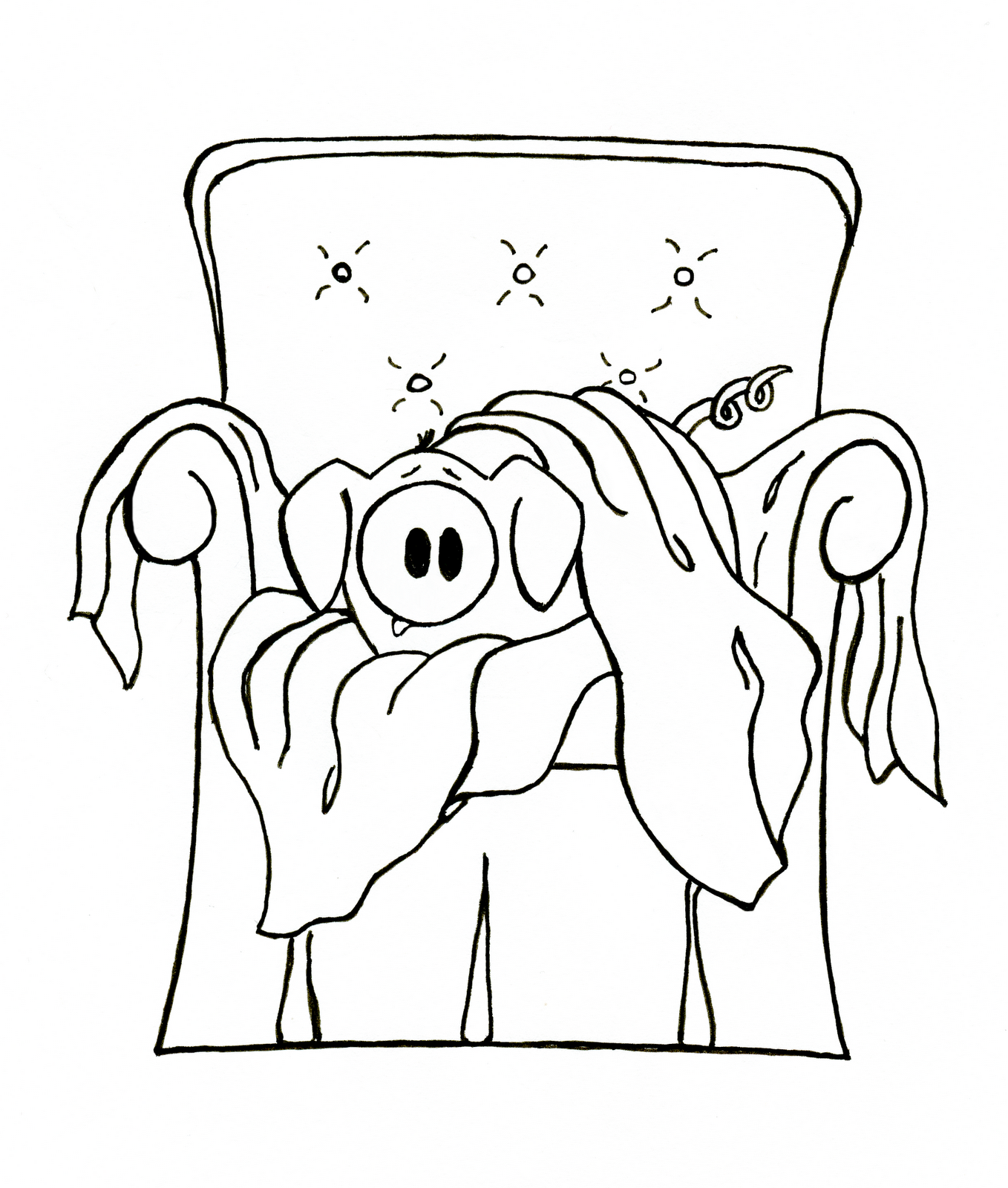 Pig A Blanket Coloring Page Sketch Coloring Page