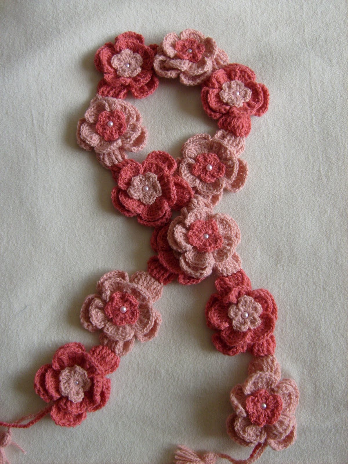 Bufandas de flores - Imagui