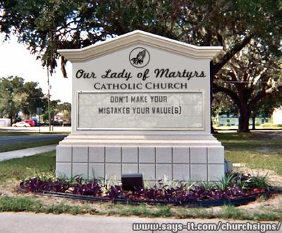 Memorial Day Church Signs Wisdom From A Misread Church Sign | Jen Fulwiler