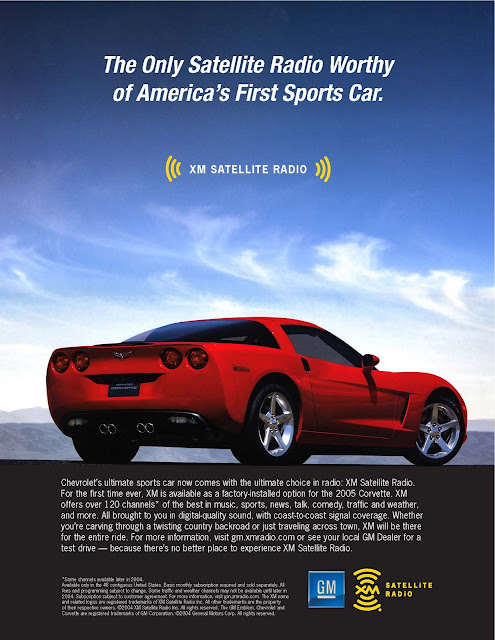 XM Corvette Quarterly Ad