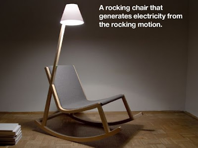 Murakami Rocking Chair, Invented by Rochus Jacob from USA, OLED powered lamp