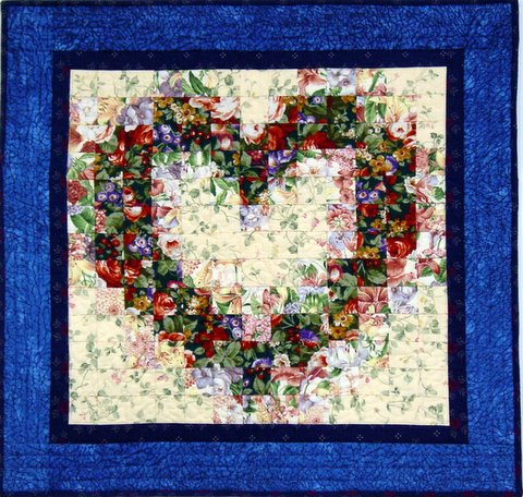 Item #1 - Floral Heart Quilt