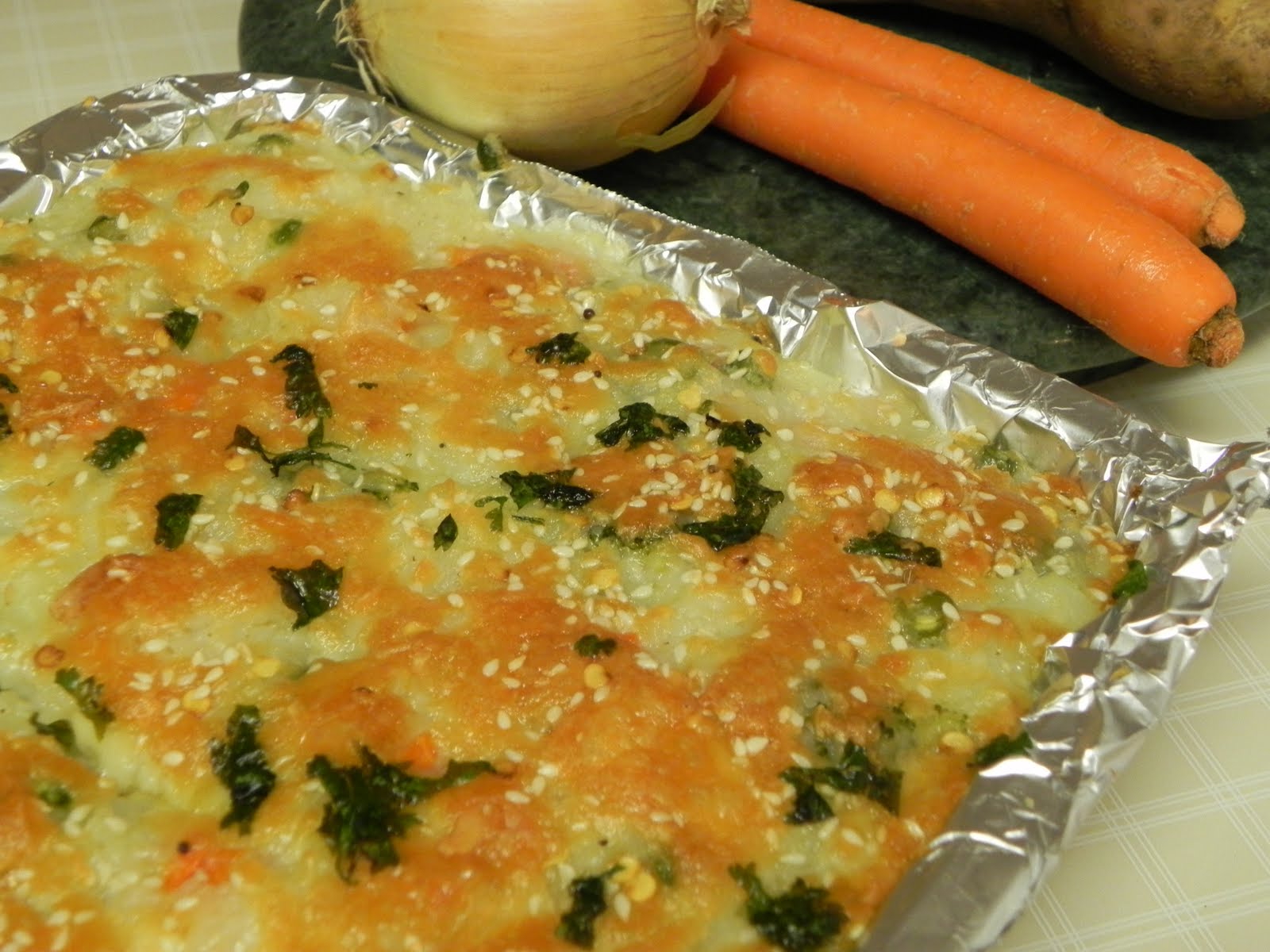 Shobana's Cooking Journal! Rice and Mixed Vegetable bake