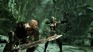 Archer and warrior battle in 'Hunted'