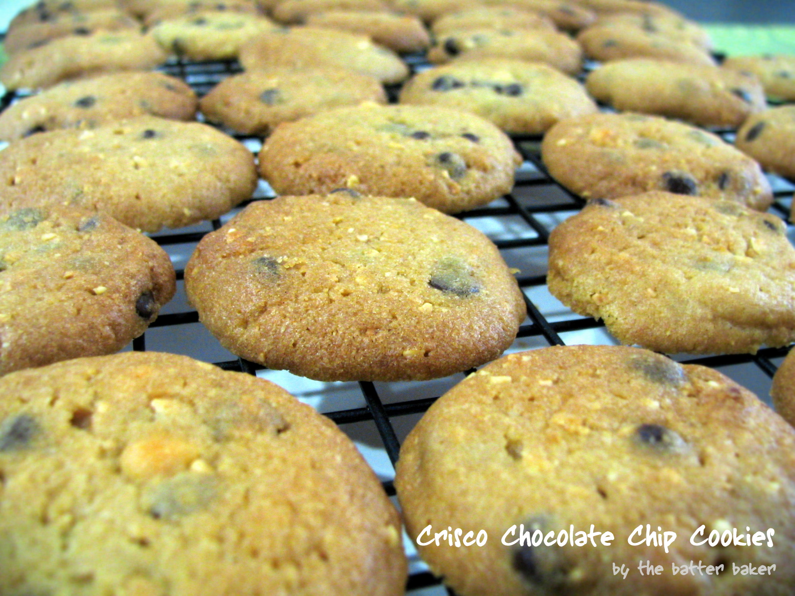 the batter baker Crisco Chocolate Chip Cookies