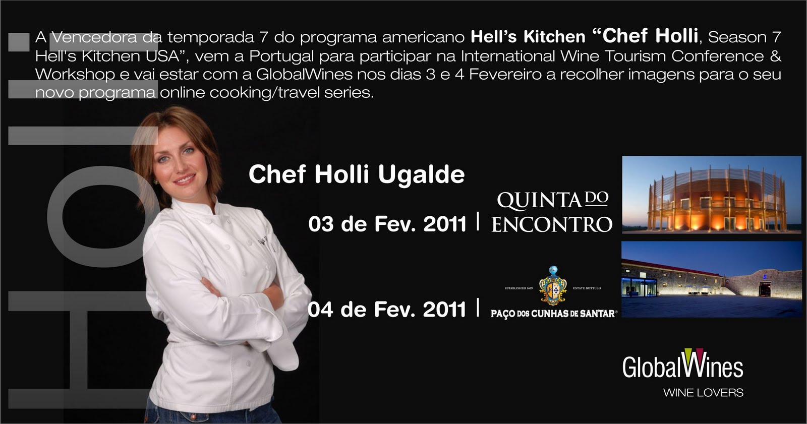 Centro de Portugal 03/02 e 04/02 Chef Holli Ugalde Quinta do