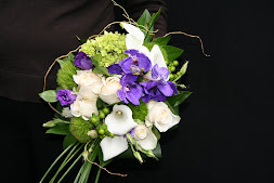 Bouquet rond raisin et blanc