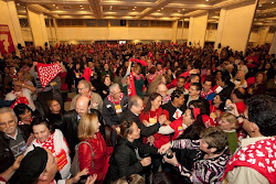 Tarso e Denise no VII Congresso do CPERS