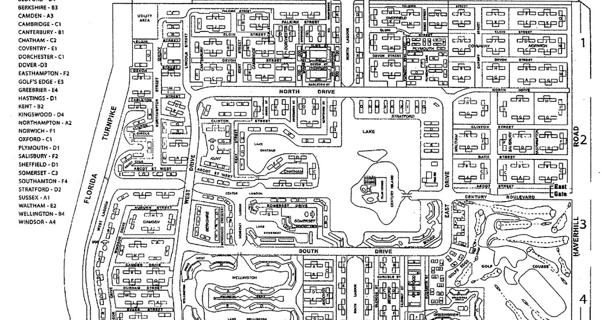 CENTURY VILLAGE DATA SINK CENTURY VILLAGE MAP