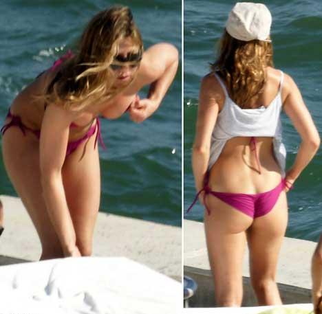 Miami nice Jennifer Aniston soaked up the sun in a skimpy bikini in Florida 