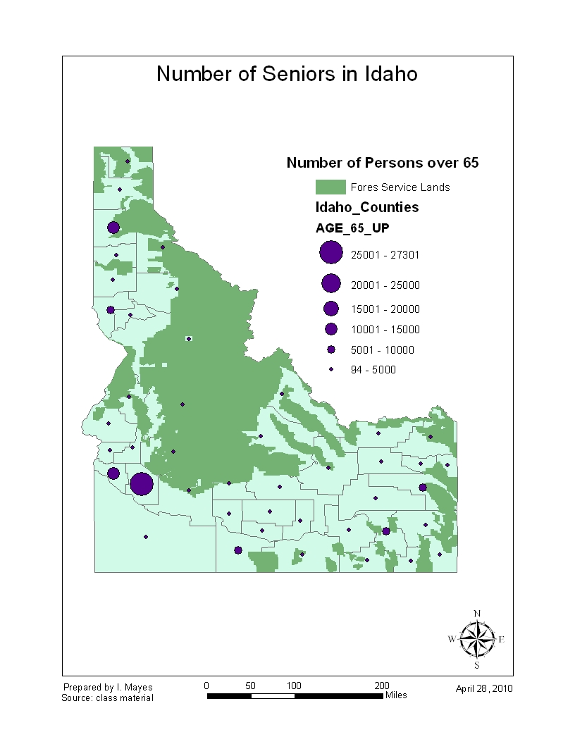 these two maps show the population of seniors in idaho with forest service lands and without forest service lands these two maps show the population of seniors in idaho with forest service lands and without forest service lands