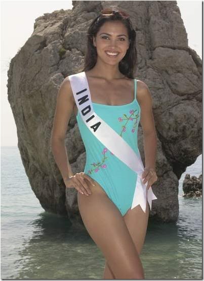 Swimsuit gallery of all Miss india cleavage