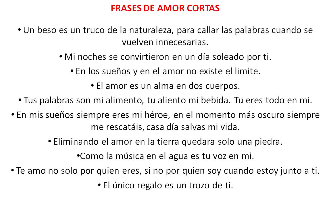 Frases de Amor Cortas