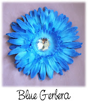 4" Blue Gerbera