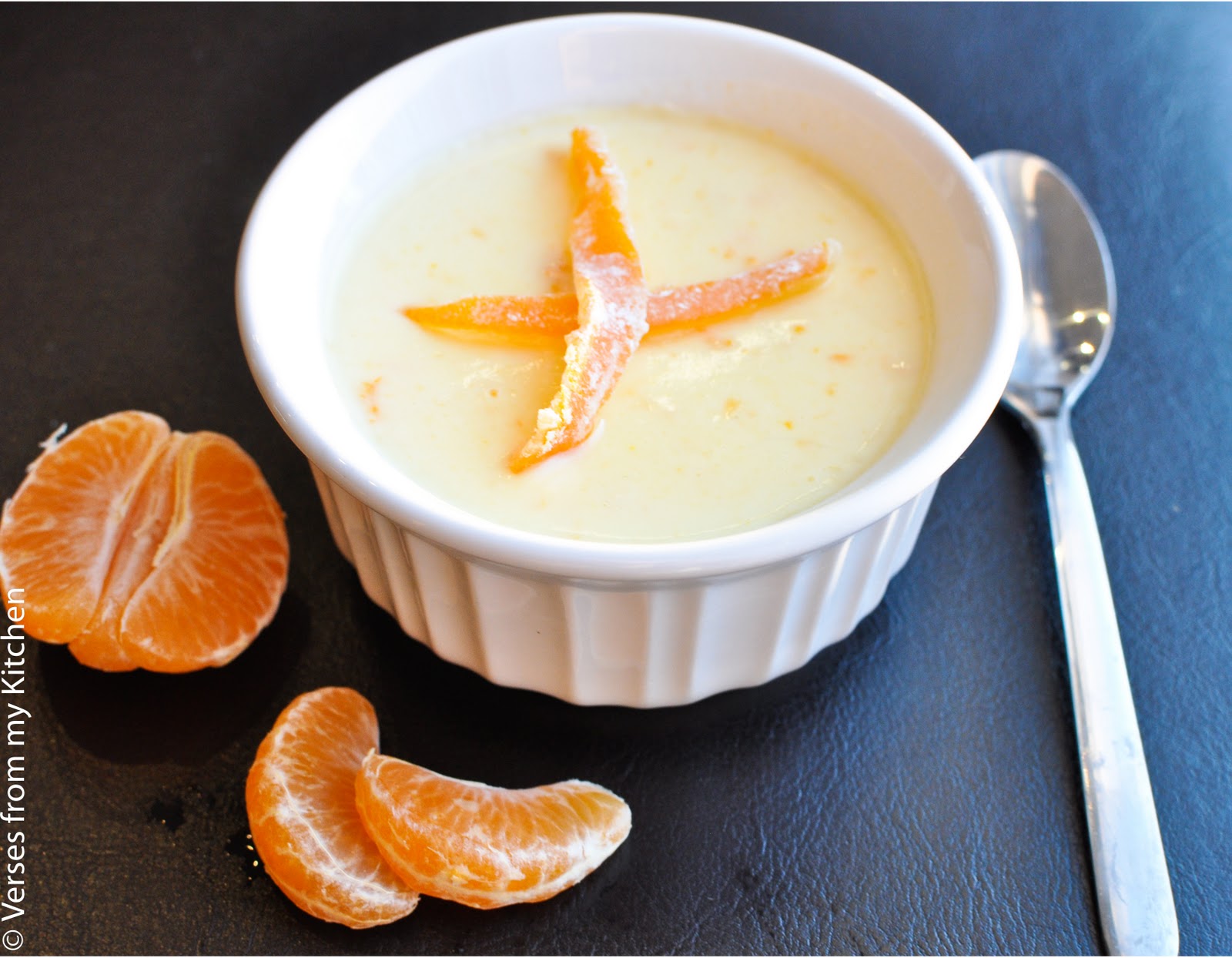 Clementine Posset with Candied Peels