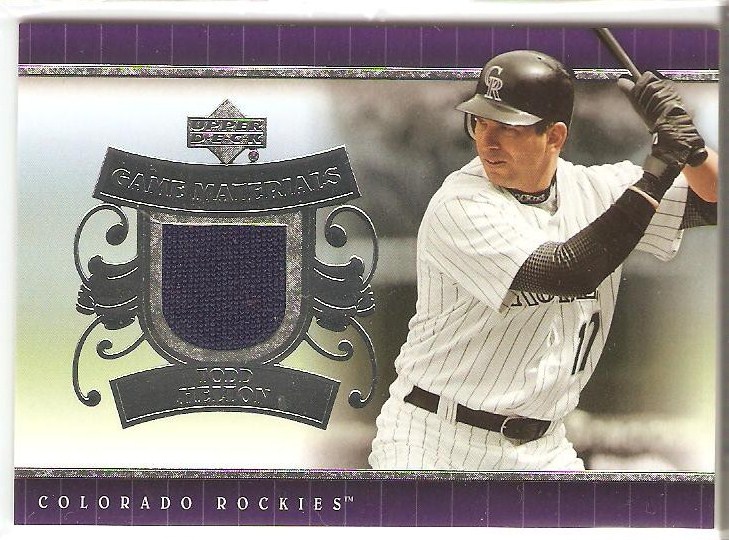 todd helton rookie. relic card , todd helton