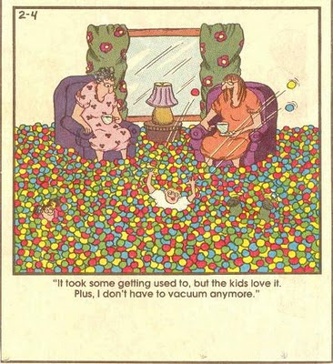Funny comic about having a ball pit in your living room