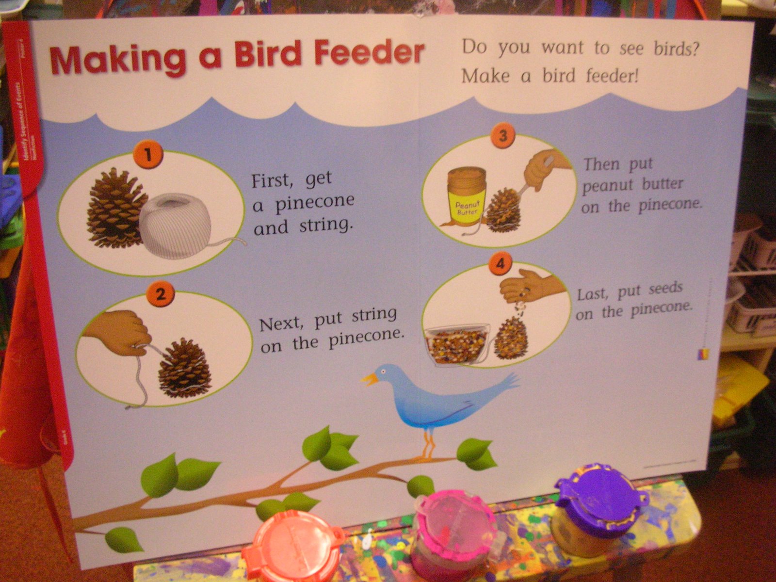 Kindergarten Kids Pinecone Bird Feeders
