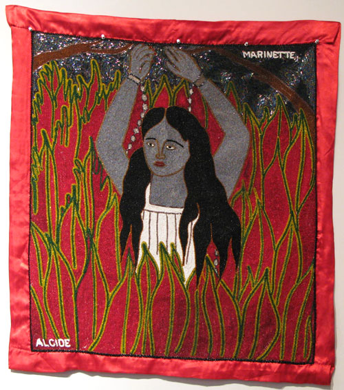 Alcoholic Outsider Artist Haitian Voodoo Flags