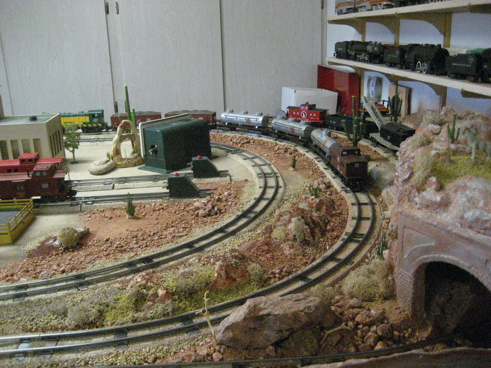 American Flyer Cabinet-top Train Layout ho track wiring to transformer 