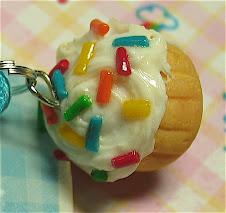 Vanilla Cupcake Charm with Sprinkles!