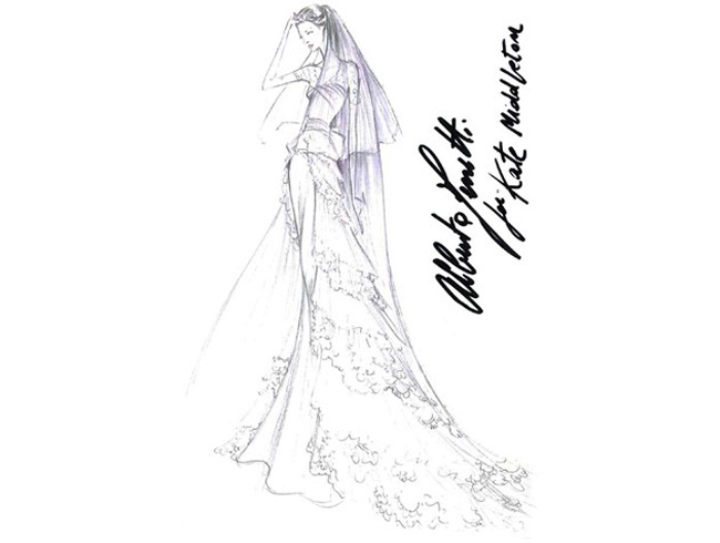 kate wedding dress sketches. Kate#39;s Wedding Dress Sketches