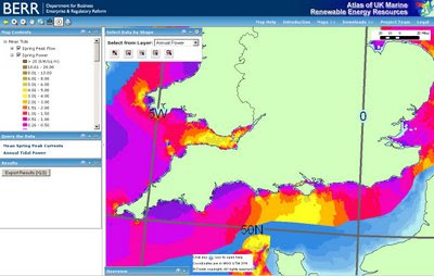 BERR UK TIDAL POWER MAP BERR UK TIDAL POWER MAP