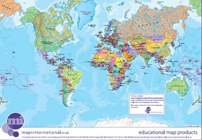 Large World  on Maps International Educational Free Maps   World