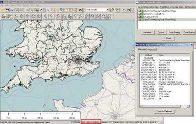 Global Mapper v11 (beta1) with Open Street Map layer Global Mapper v11 (beta1) with Open Street Map