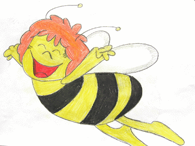 desenho abelha maia