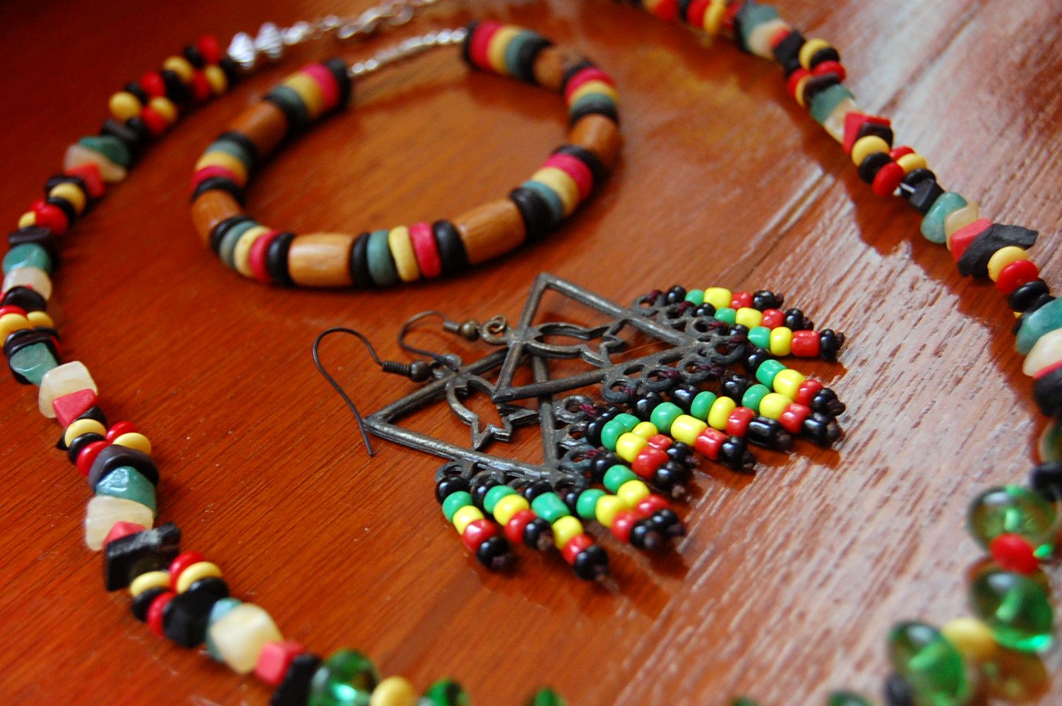 Wanderlust Rasta Bead Necklace