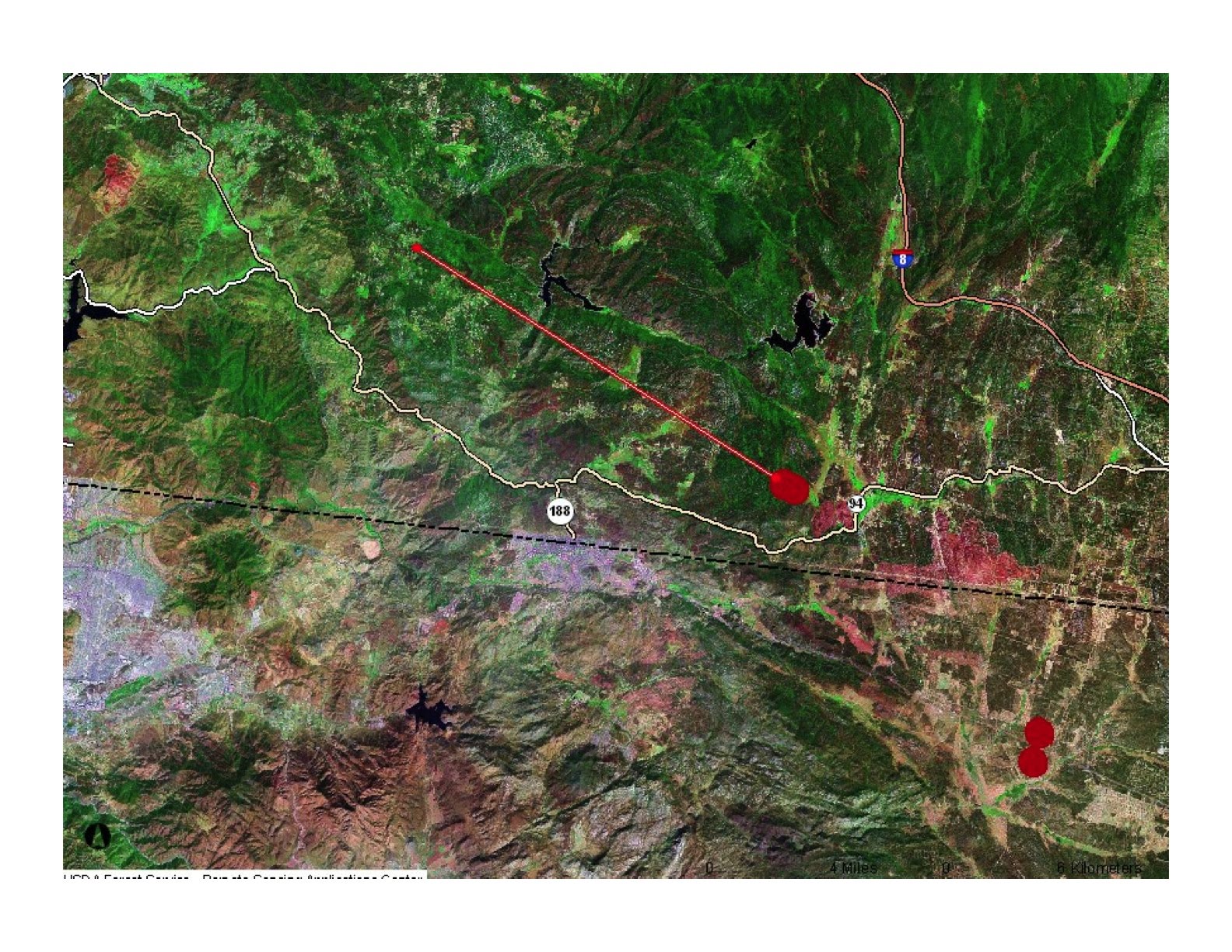 the line dan is referring to is the direct distance from deerhorn valley to the cowboy fire not the fire line the line dan is referring to is the direct distance from deerhorn valley to the cowboy fire not the fire line