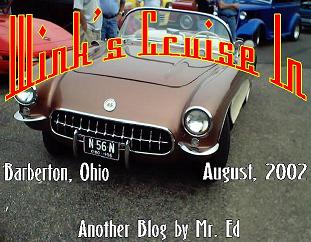 Click this picture for the Wink's Cruise-in blog for August, 2002