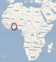 Where is Ghana in Africa?