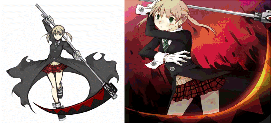 Maka in three forms, Soul Eater