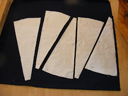 pattern layout on black wool