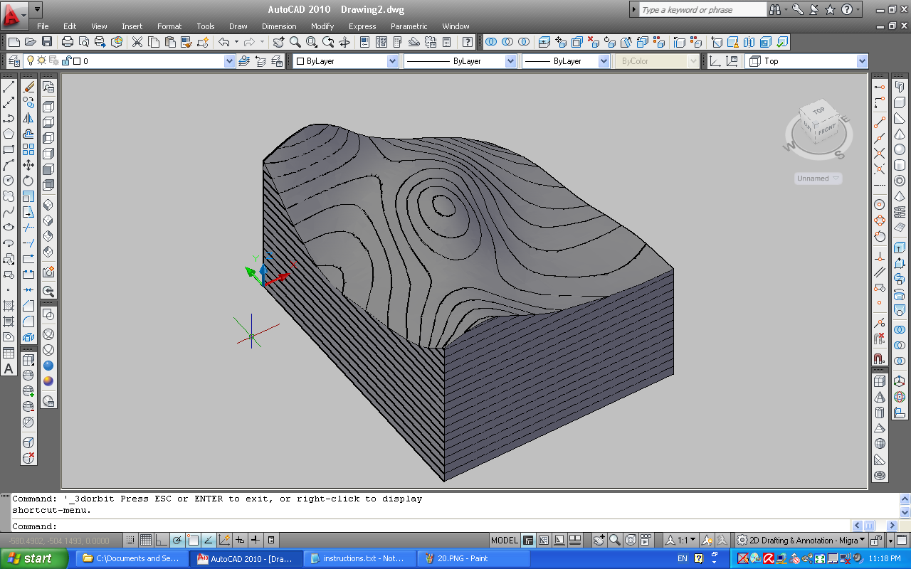 Contour Line Drawing In Autocad : Mcl civil eng g how to interpolate a contour map the